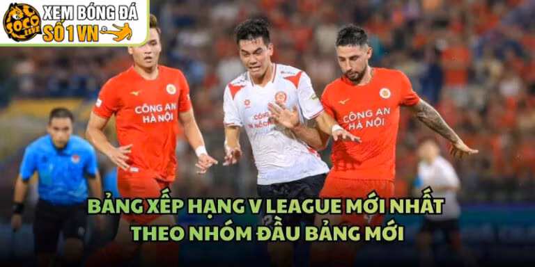 Bảng Xếp Hạng V League Mới Nhất - Theo Nhóm Đầu Bảng Mới